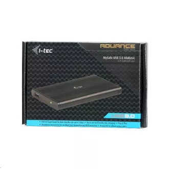 i-tec USB 3.0 MySafe AluBasic Advance rámeček na externí pevný disk 6.4 cm / 2.5" pro SATA I/II/III HDD SSD, hliníková k