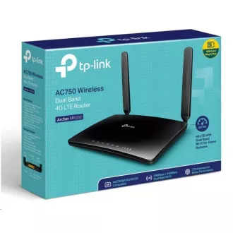 TP-Link Archer MR200 OneMesh WiFi5 router (AC750, 4G LTE, 2, 4GHz/5GHz, 3x100Mb/s LAN, 1x100Mb/s LAN/WAN, 1xnanoSIM) TP-Link Archer MR200 OneMesh WiFi5 router (AC750, 4G LTE, 2, 4GHz/5GHz, 3x100Mb/s LAN, 1x100Mb/s LAN/WAN, 1xnanoSIM)