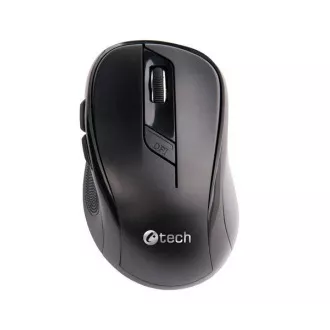 C-TECH myš WLM-02, černá, bezdrátová, 1600DPI, 6 tlačítek, USB nano receiver