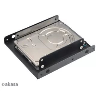 AKASA montážní kit pro 2, 5" HDD do 3, 5" pozice, 2x 2, 5" HDD/SSD, černý