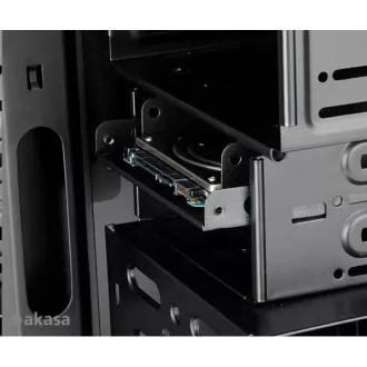 AKASA montážní kit pro 2, 5" HDD do 3, 5" pozice, 2x 2, 5" HDD/SSD, černý