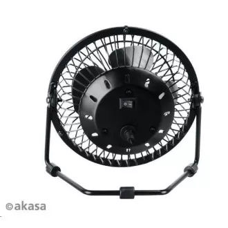 AKASA stolní ventilátor 4", 150 x 160 x 85mm, napájení z USB portu, hliníkové lopatky