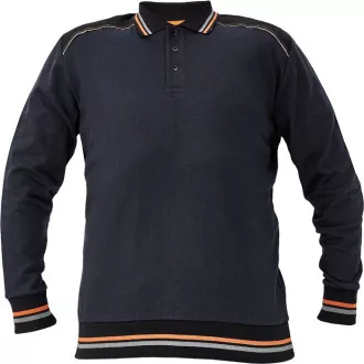 KNOXFIELD polo mikina antracit/žlutá M