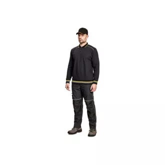 KNOXFIELD polo mikina antracit/žlutá XL