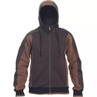 DAYBORO mikina s kapucí tm.hnědá 4XL