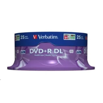VERBATIM DVD+R(25-pack) Double layer/8x/8.5GB/spindle