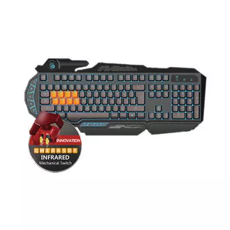 A4tech Bloody B318 podsvícená herní klávesnice, USB, CZ