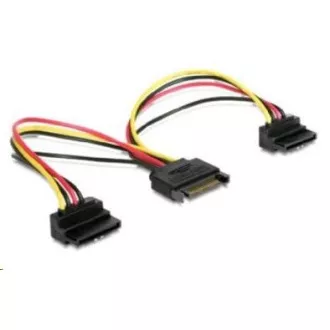 GEMBIRD Kabel SATA napájecí rozdvojka 2x SATA 90°, 15cm