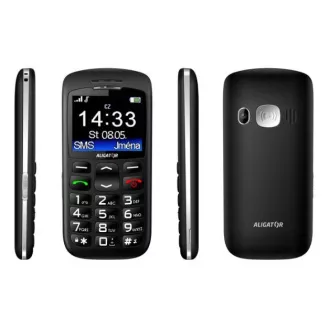 Aligator A670 Senior, černá + nabíjecí stojánek