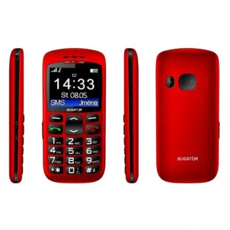 Aligator A670 Senior, červená + nabíjecí stojánek