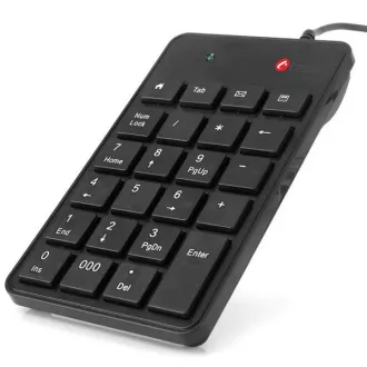 C-TECH klávesnice numerická KBN-01, 23 kláves, USB slim black C-TECH klávesnice numerická KBN-01, 23 kláves, USB slim black