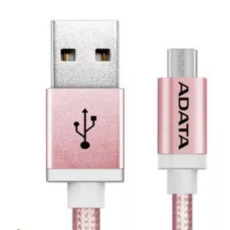 ADATA Micro USB kabel - USB A 2.0, 100cm, růžový