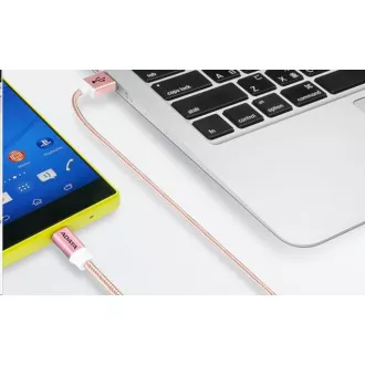ADATA Micro USB kabel - USB A 2.0, 100cm, růžový