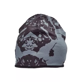 KIRWEE čepice pleten šedá/červená XL/XXL KIRWEE čepice pleten šedá/červená XL/XXL
