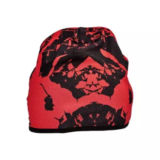 KIRWEE čepice pleten šedá/červená XL/XXL KIRWEE čepice pleten šedá/červená XL/XXL