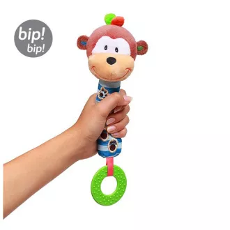 BabyOno Plyšová pískací hračka s kousátkem opička George