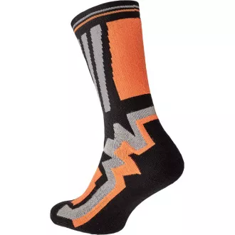 KNOXFIELD LONG ponožky černá/oranž 45/46