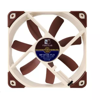 NOCTUA Ventilátor NF-S12A-FLX, 120mm, hnědá