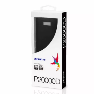 ADATA PowerBank P20000D - externí baterie pro mobil/tablet 20000mAh, 2, 1A, černá