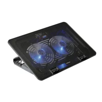 EVOLVEO Chladící podložka pro NTB A101, až 17", 2x 120mm Ventilátor, Modré podsvícení, černá