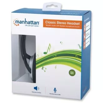 MANHATTAN Sluchátka s mikrofonem Classic Stereo Headset MANHATTAN Sluchátka s mikrofonem Classic Stereo Headset