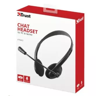 TRUST sluchátka s mikrofonem Primo Chat Headset, pro PC/laptop