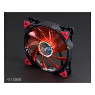 AKASA ventilátor Vegas 120x120x25mm, 1200RPM podsvícený, 15xLED, červený AKASA ventilátor Vegas 120x120x25mm, 1200RPM podsvícený, 15xLED, červený