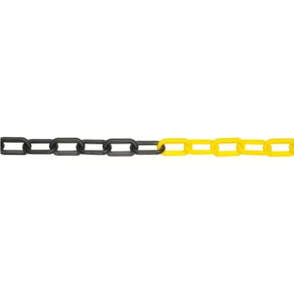 JSP Řetěz plast 6mm/25m černá/žlutá