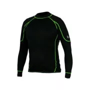 Pánské funkční tričko REWARD, dl. rukáv, černo-zelené, vel. XL