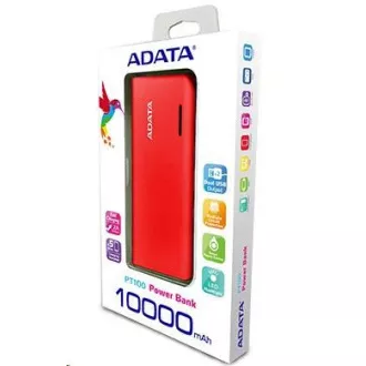 ADATA PowerBank PT100 - externí baterie pro mobil/tablet 10000mAh, červená/oranžová