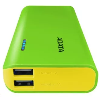 ADATA PowerBank PT100 - externí baterie pro mobil/tablet 10000mAh, zelená/žlutá ADATA PowerBank PT100 - externí baterie pro mobil/tablet 10000mAh, zelená/žlutá