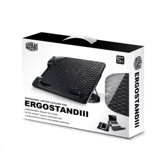 Cooler Master chladící podstavec NotePal ErgoStand III pro notebook do 17", 23cm, černá Cooler Master chladící podstavec NotePal ErgoStand III pro notebook do 17", 23cm, černá