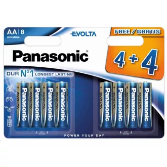 PANASONIC Alkalické baterie EVOLTA Platinum LR6EGE/8BW 4+4F AA 1, 5V (Blistr 8ks)