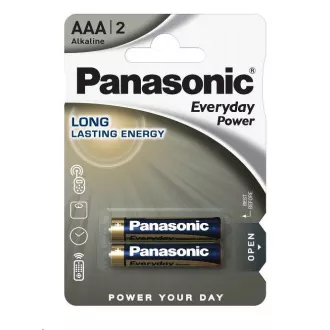 PANASONIC Alkalické baterie Everyday Power LR03EPS/2BP AAA 1, 5V (Blistr 2ks)