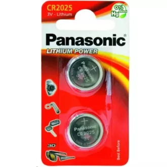 PANASONIC Lithiová baterie (knoflíková) CR-2025EL/2B 3V (Blistr 2ks)