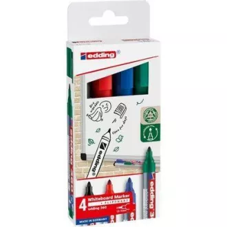 Popisovač Edding 360/4 na bílé tabule 4 barvy válcový hrot 1,5-3mm Popisovač Edding 360/4 na bílé tabule 4 barvy válcový hrot 1,5-3mm