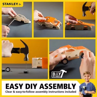 Stanley Jr. OK002-SY Stavebnice, závodní auto, dřevo