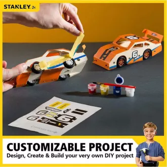 Stanley Jr. OK002-SY Stavebnice, závodní auto, dřevo