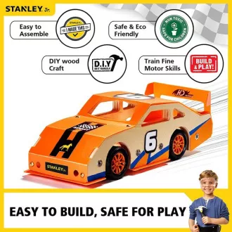 Stanley Jr. OK002-SY Stavebnice, závodní auto, dřevo