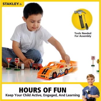 Stanley Jr. OK002-SY Stavebnice, závodní auto, dřevo