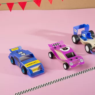 Stanley Jr. OK012-SY Stavebnice, závodní auto, dřevo