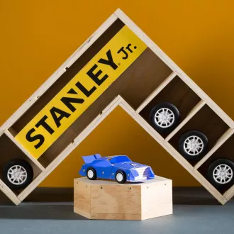 Stanley Jr. OK013-SY Stavebnice, závodní auto, dřevo