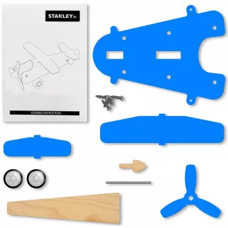 Stanley Jr. OK038-SY Stavebnice, letadlo, dřevo