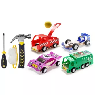Stanley Jr. U001-K04-T03-SY Sada 4 autíček, šroubováku a kladiva