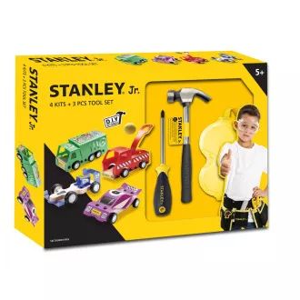 Stanley Jr. U001-K04-T03-SY Sada 4 autíček, šroubováku a kladiva