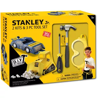 Stanley Jr. U004-K02-T03-SY Sada autíčko, bagr a 3 kusů nářadí