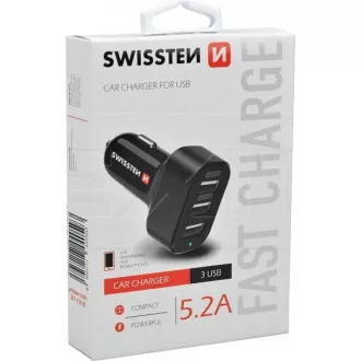 CL ADAPTÉR 3x USB 52A POWER SWISSTEN