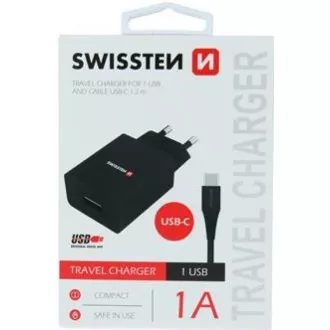 SÍŤ.1xUSB 1A +KAB.USB/TYPE C SWISSTEN