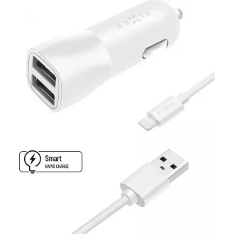 Nab+USB-C kab.,2xUSB, 15W, bílá FIXED