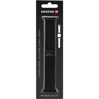 BAND APP.W.KNITTED 38-40 mm BK SWISSTEN BAND APP.W.KNITTED 38-40 mm BK SWISSTEN